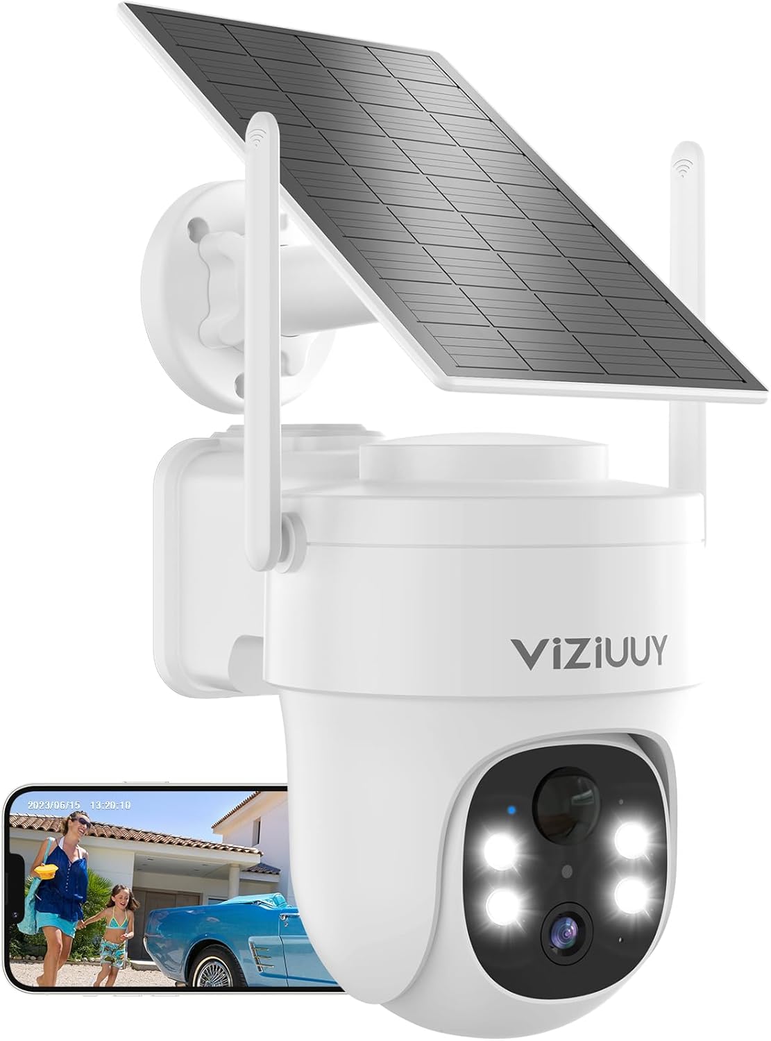 Advanced 3MP Solar Security Camera - Color Night Vision & Alexa Compatible!