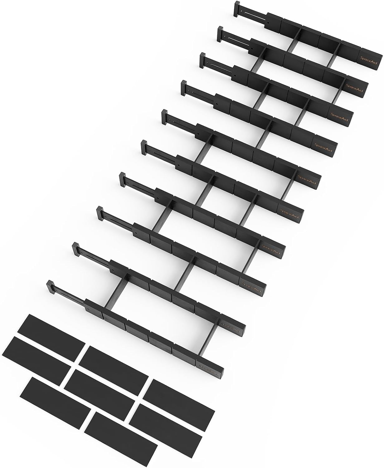 SpaceAid Bamboo Drawer Dividers for Kitchen and Home Organization