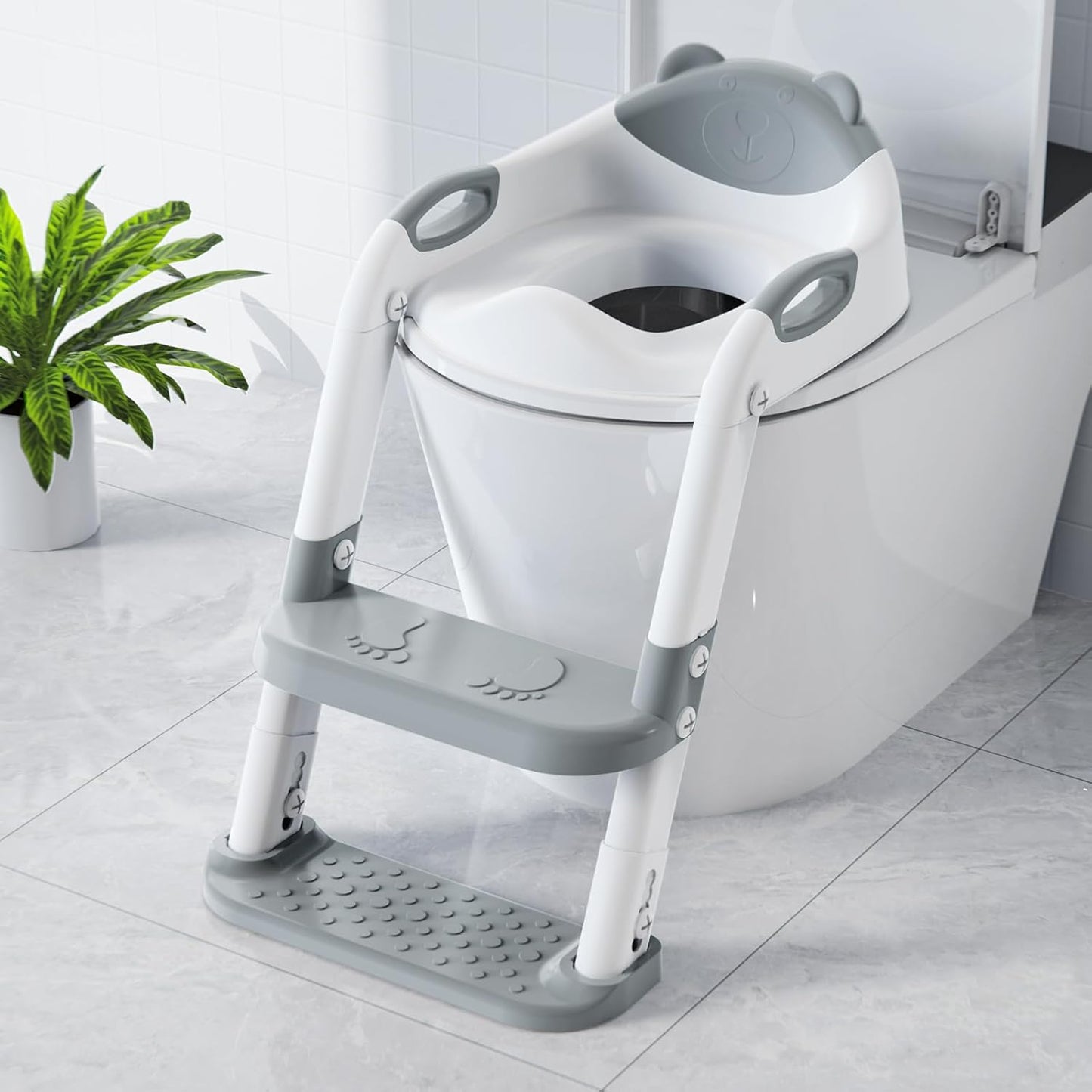 SKYROKU Toilet Potty Training Seat with Step Stool Ladder for Kids