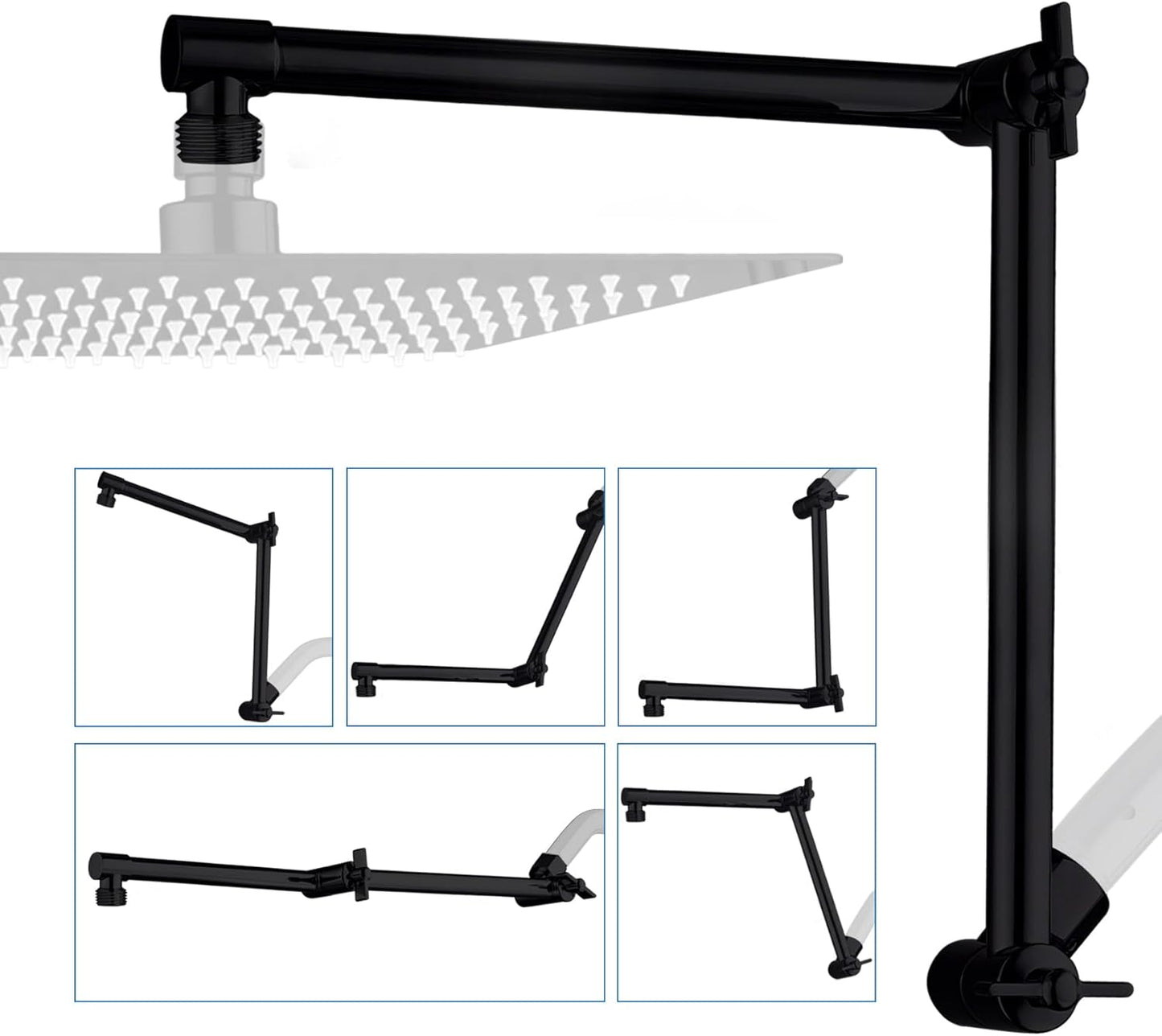 G-Promise Shower Head Extension Arm for Adjustable Height
