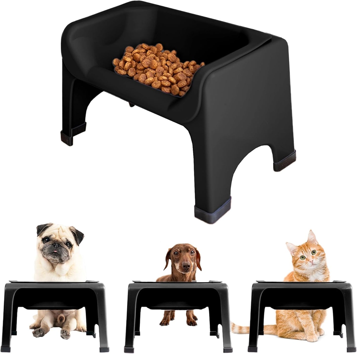 Fluff Trough Elevated Dog Bowl for Healthy Eating and Comfort