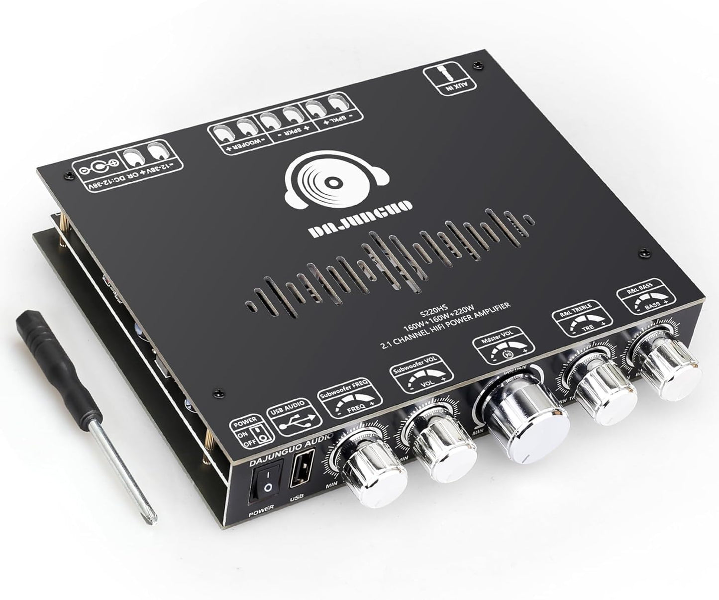 BLUETOOTH POWER AMP - Custom Name, TDA7498E Chip, 2.1 Ch.