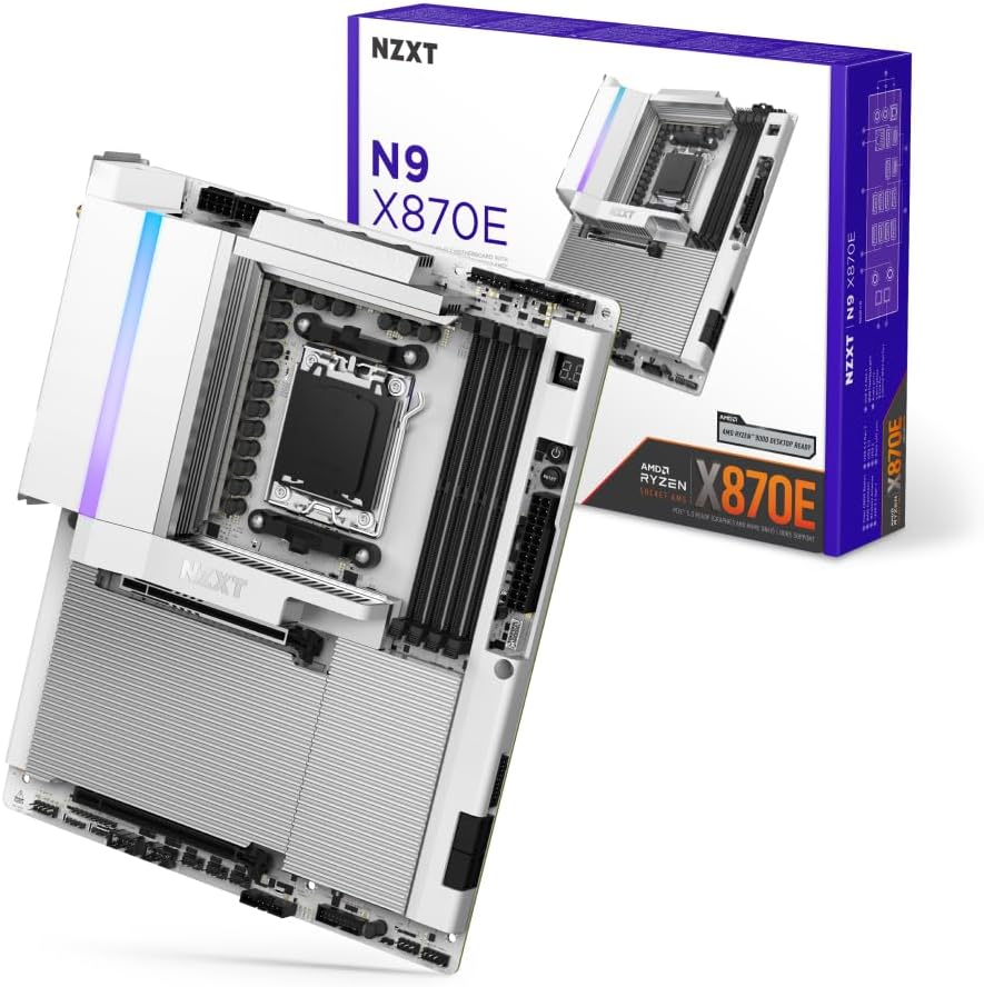 NZXT N9 X870E ATX Gaming Motherboard for Ryzen 9000 Series