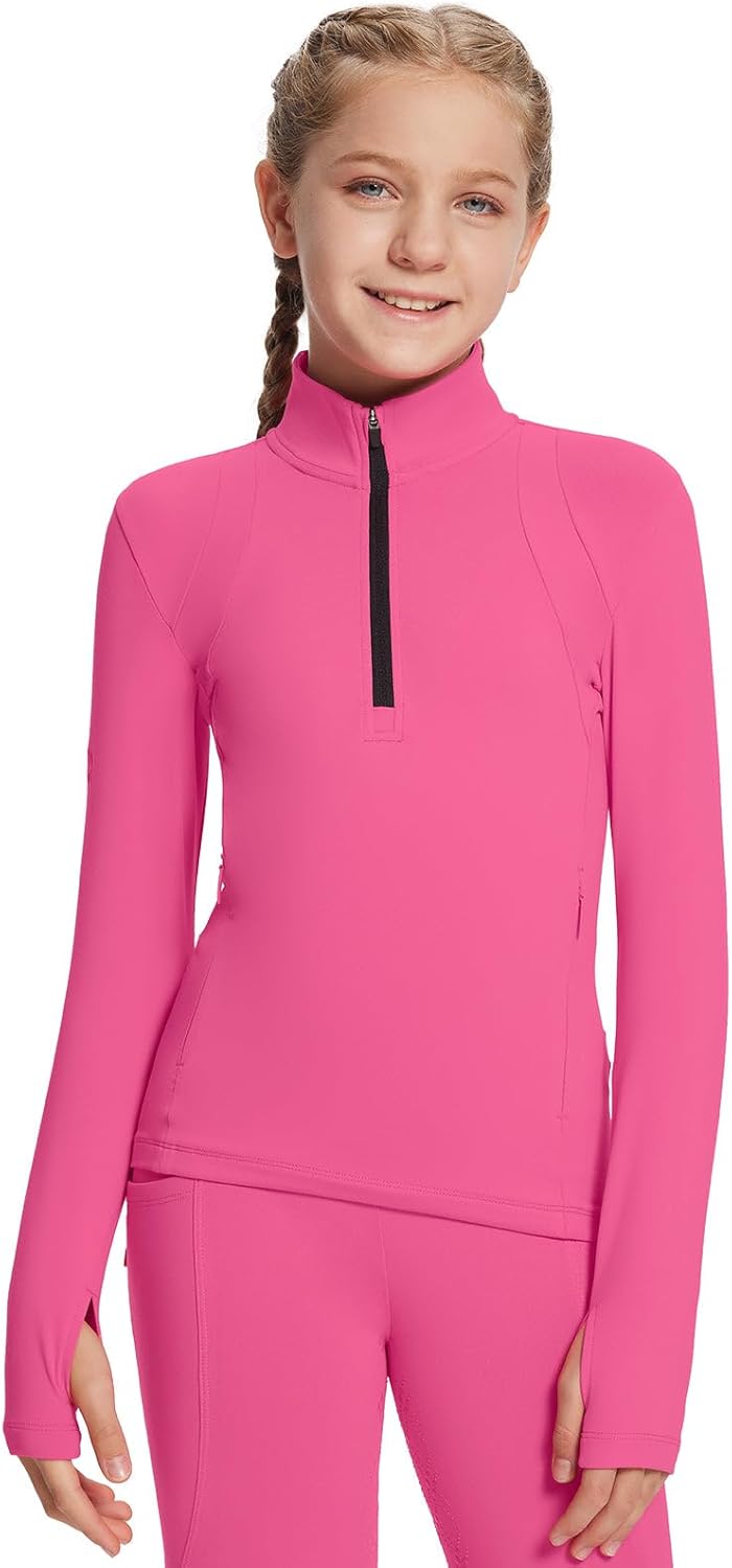 Baleaf Girls Long Sleeve Fleece Jacket for Active Kids