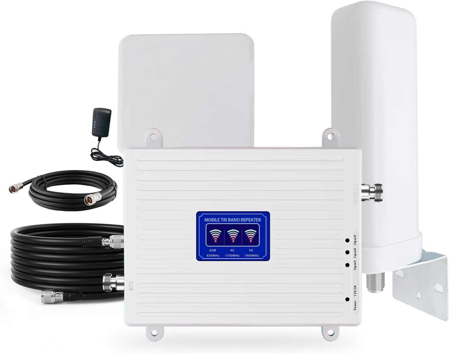 Tri Band Cell Phone Signal Booster for U.S. Carriers - Compact Design