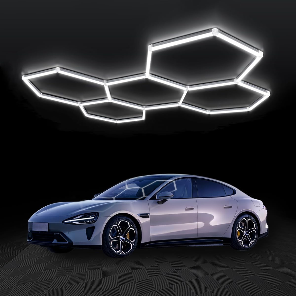 Ultra Bright LED Hexagon Garage Light for Modern Spaces