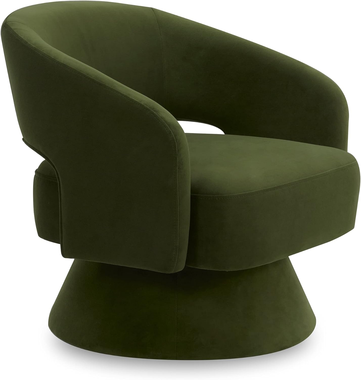 Forest Green Velvet Swivel Armchair by CHITA