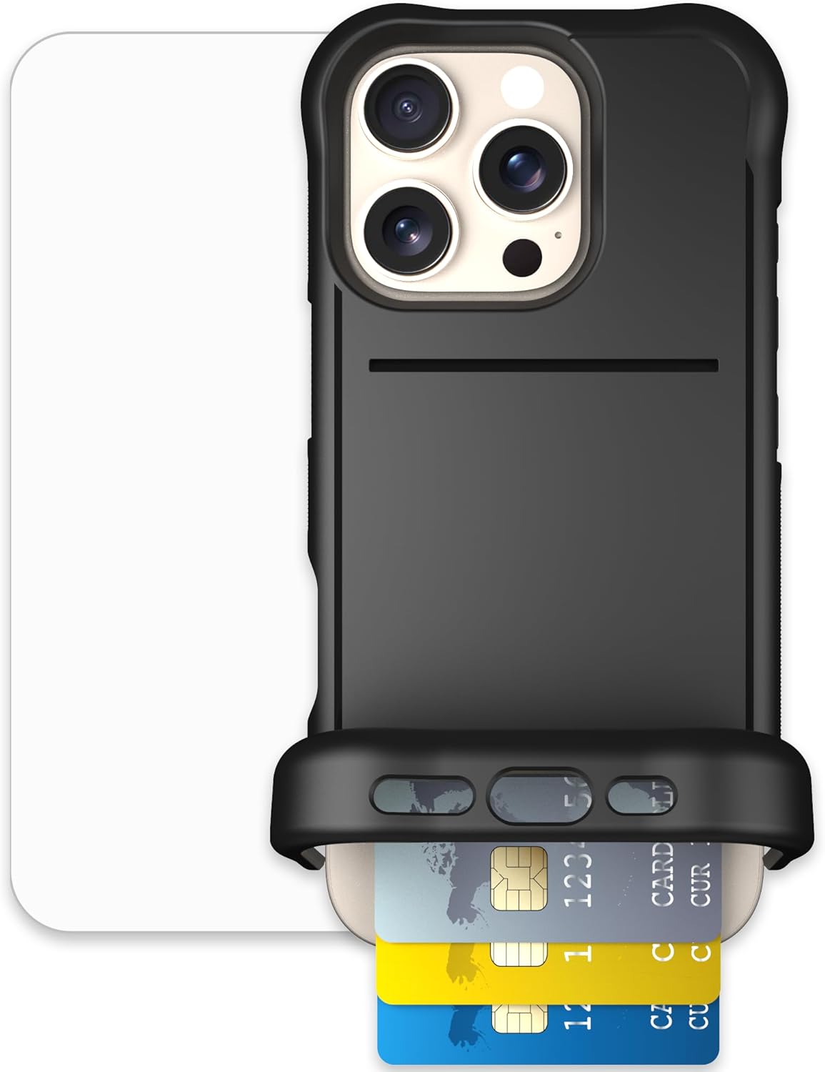 Scooch iPhone 16 Pro Case with Card Holder and Drop Protection
