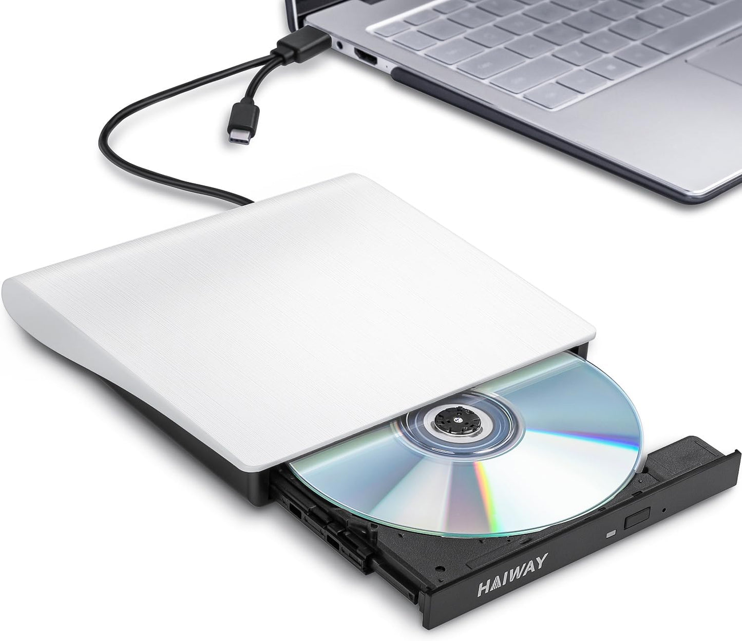 Haiway External DVD Drive - Fast CD/DVD Burning