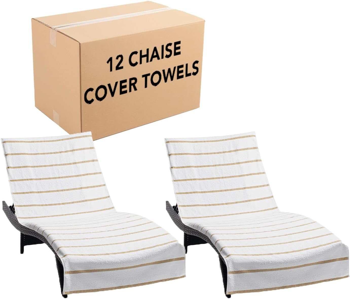 Arkwright Las Rayas Chaise Lounge Cover - Soft Cotton Striped