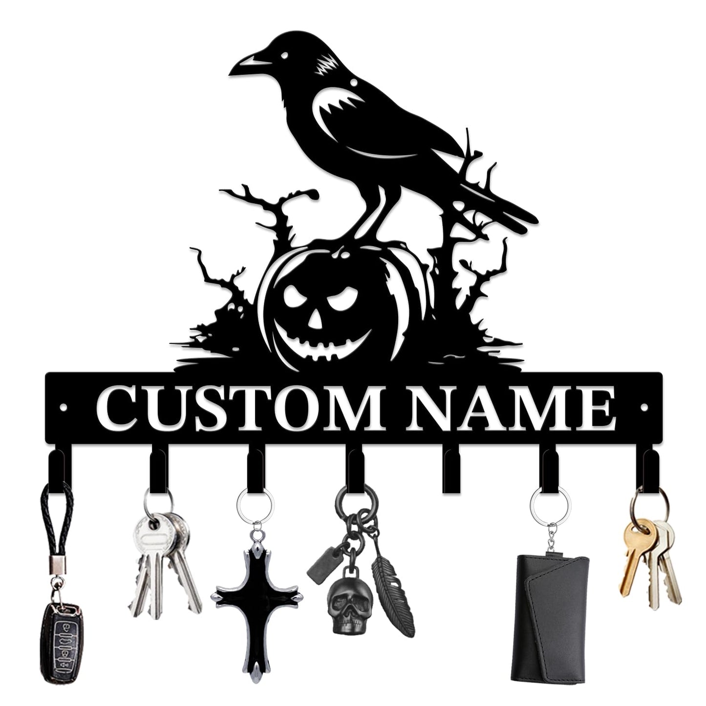 Custom Crow Key Hooks for Stylish Storage