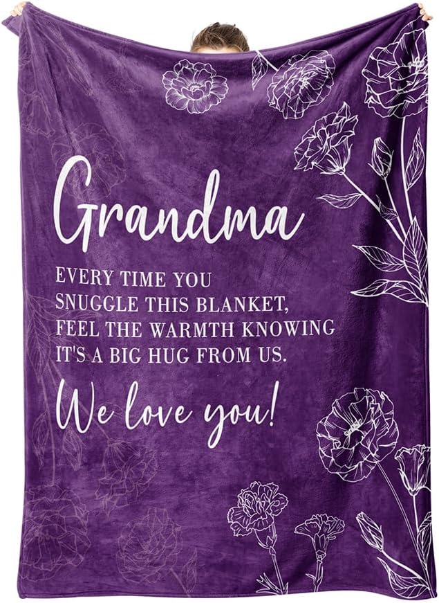 GiltGlimmer Grandma Gifts Blanket for Christmas and Birthdays