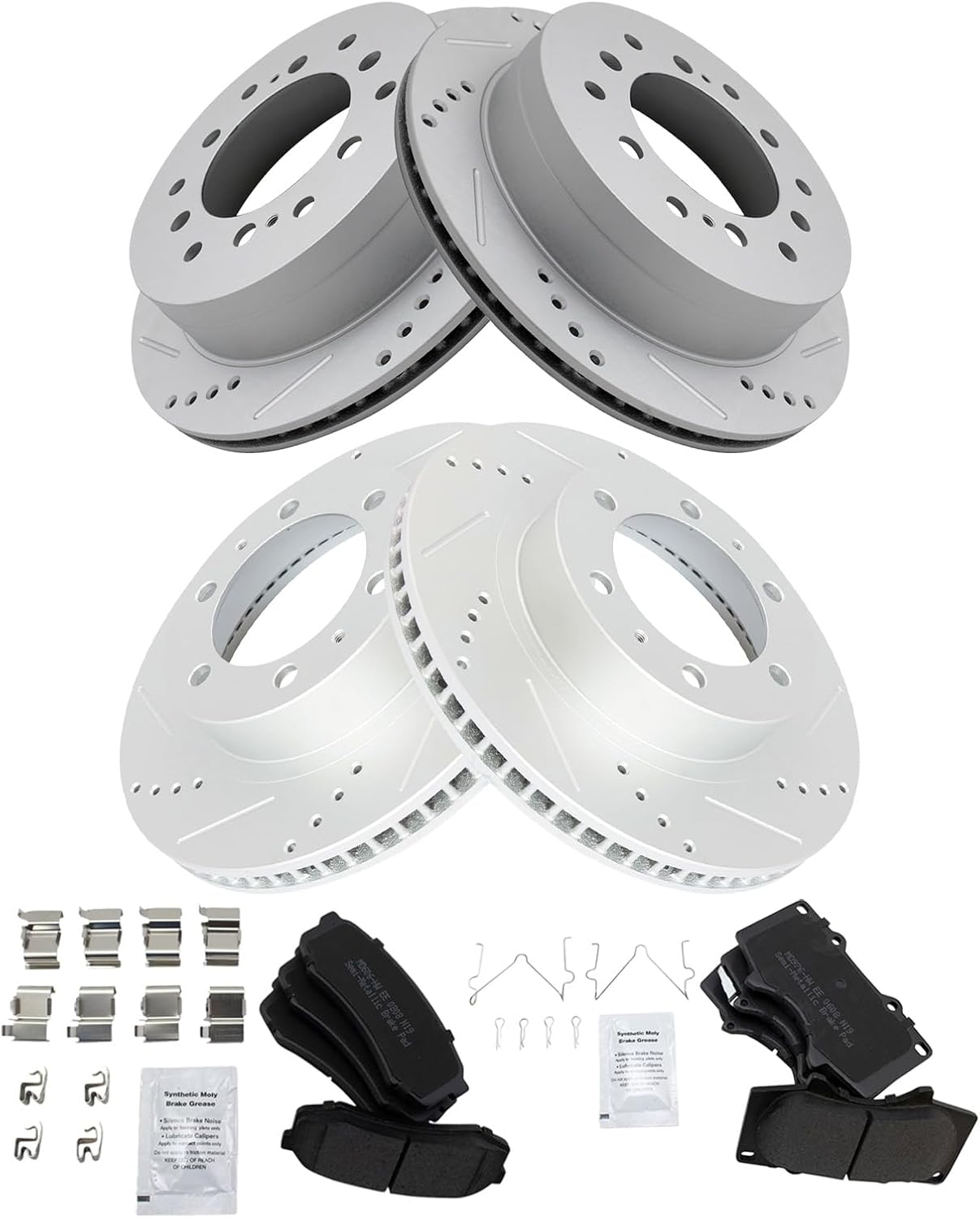 TRQ Performance Brake Pad & Rotor Kit for Toyota 4Runner & FJ Cruiser