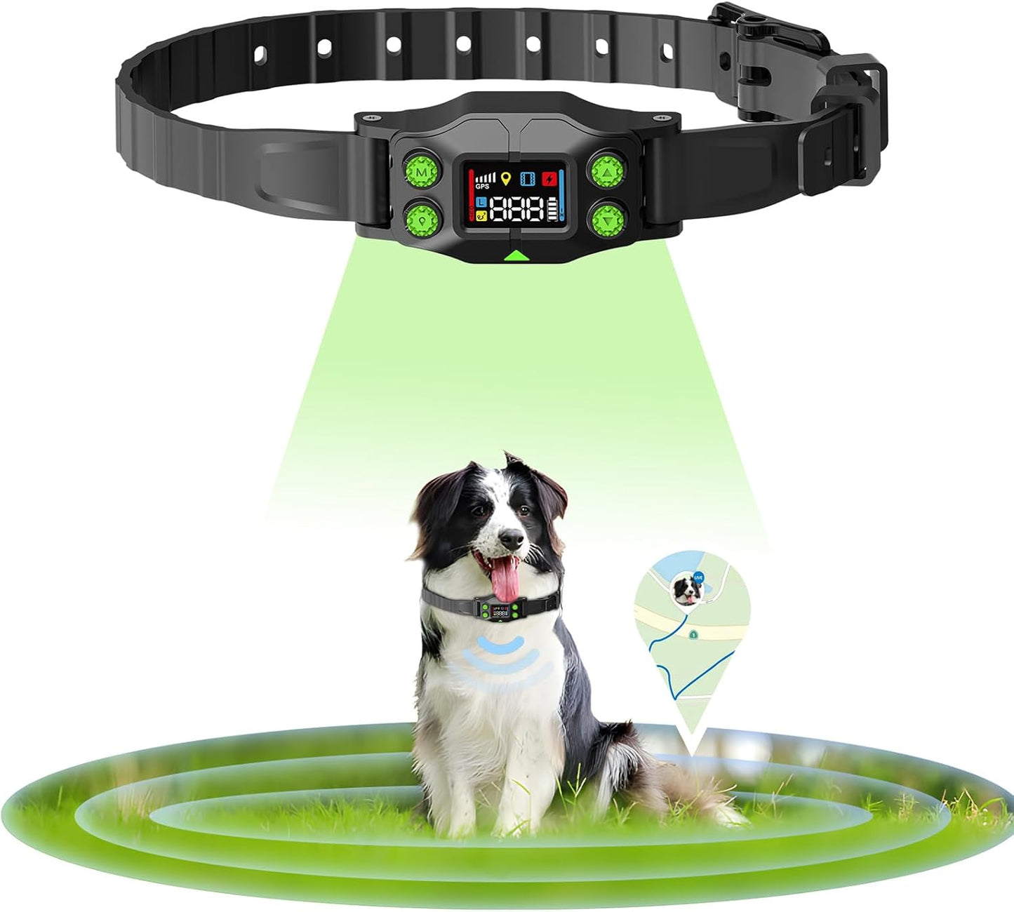Wireless Dog Fence System with GPS Collar for Outdoor Use