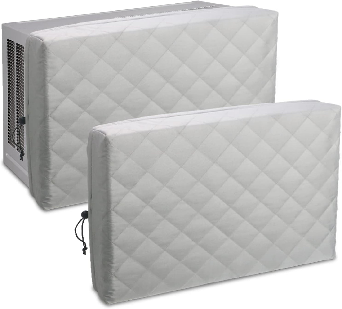 HOXHA 2 Pack Window AC Covers: Double Insulation & Elastic Straps