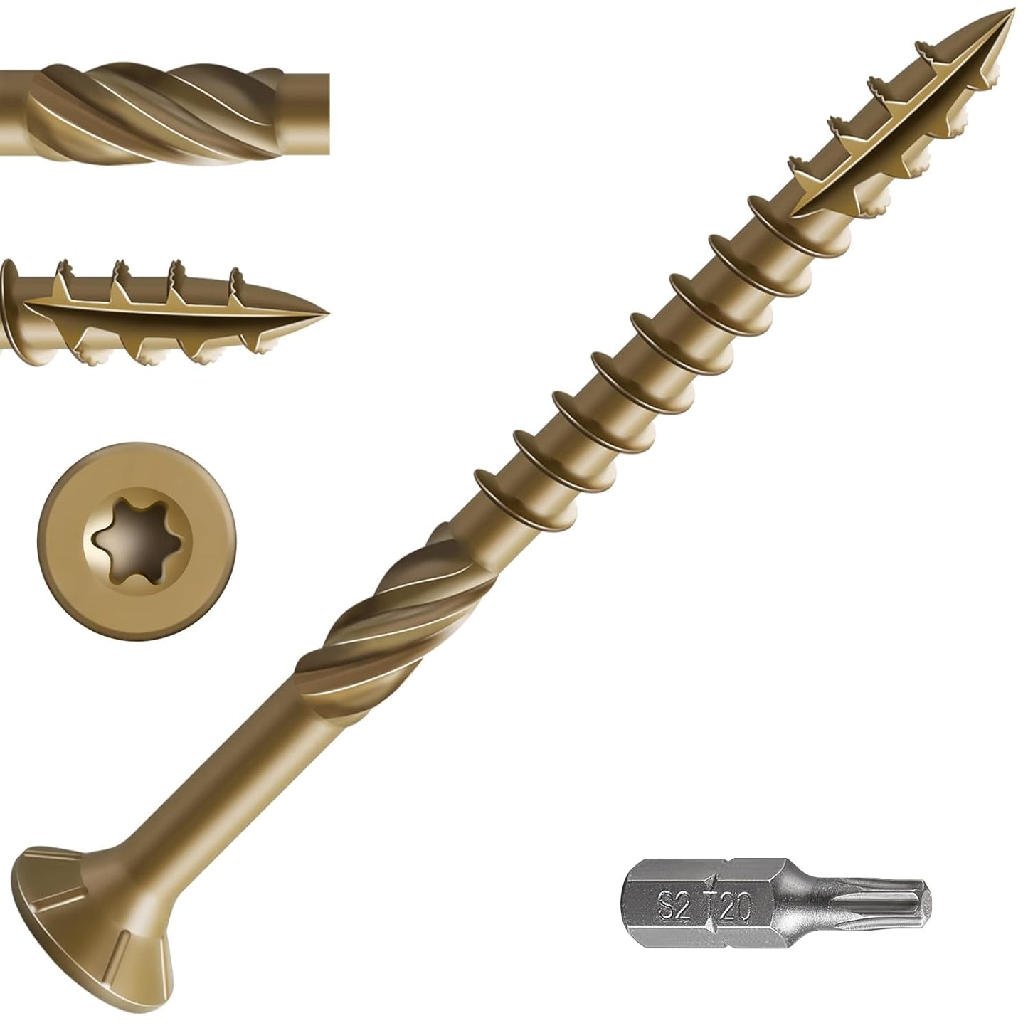 High-Performance #10 3in Deck Screws for Secure Fastening