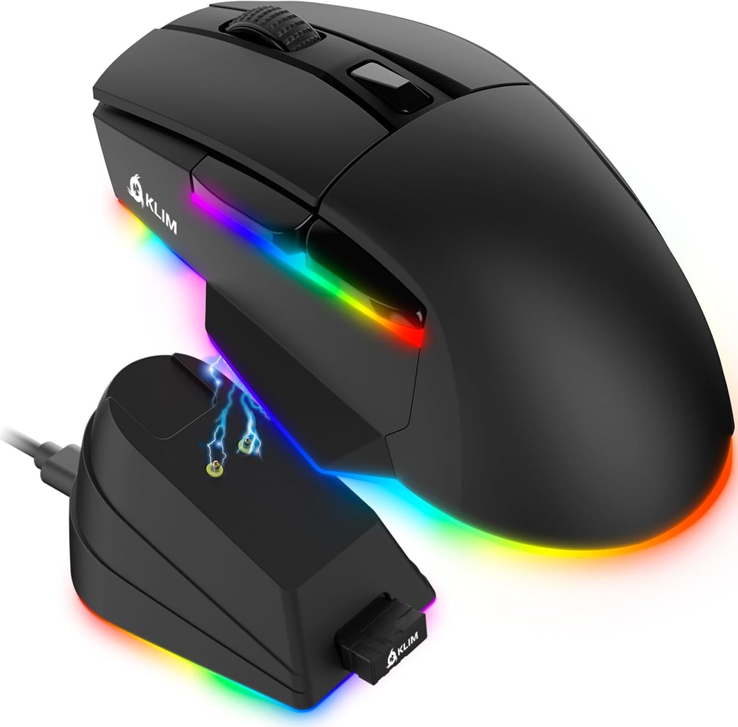 KLIM Blaze X RGB 2024: Rechargeable Wireless Gaming Mouse