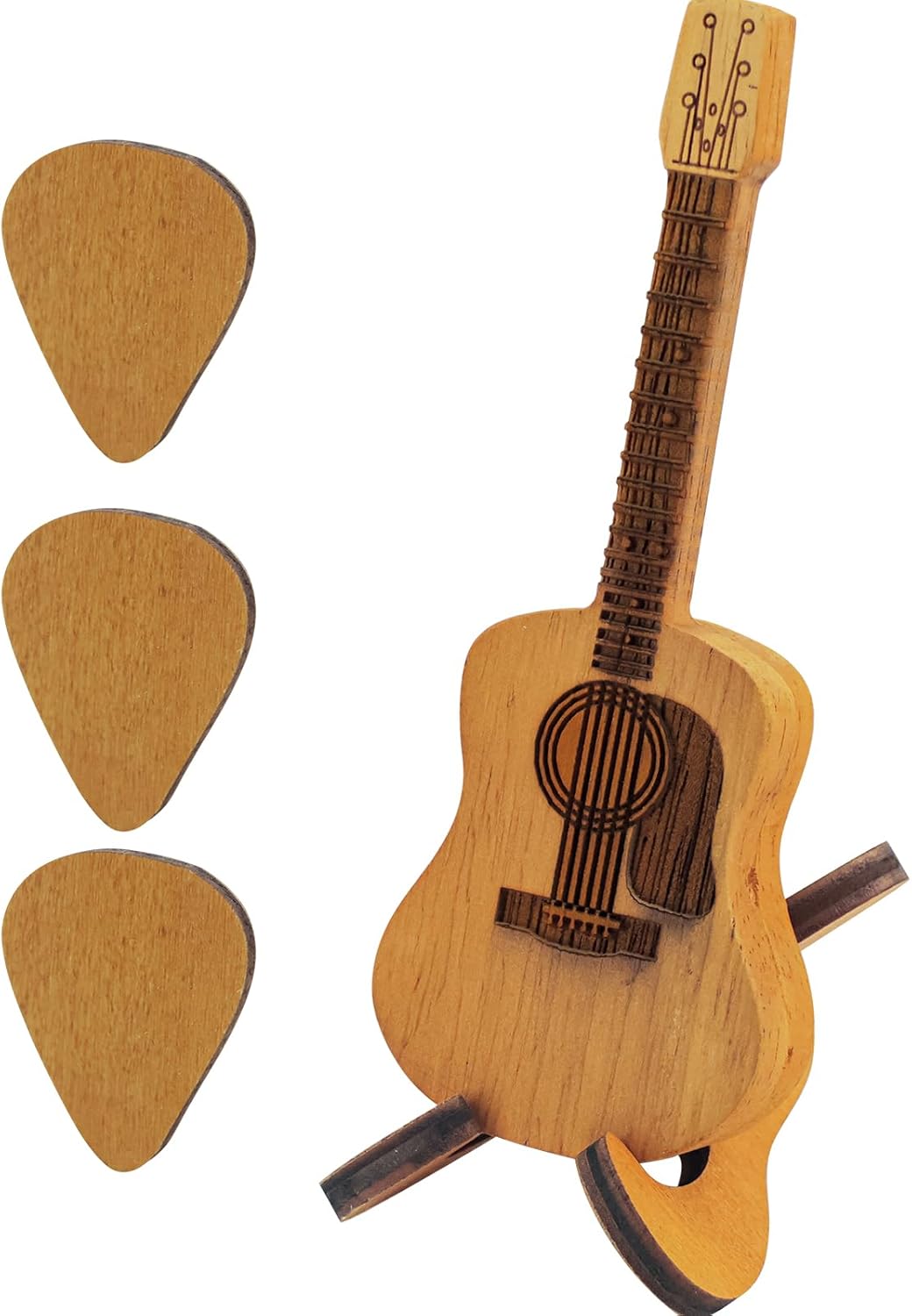 Wooden Guitar Pick Set - Musical Gift Set