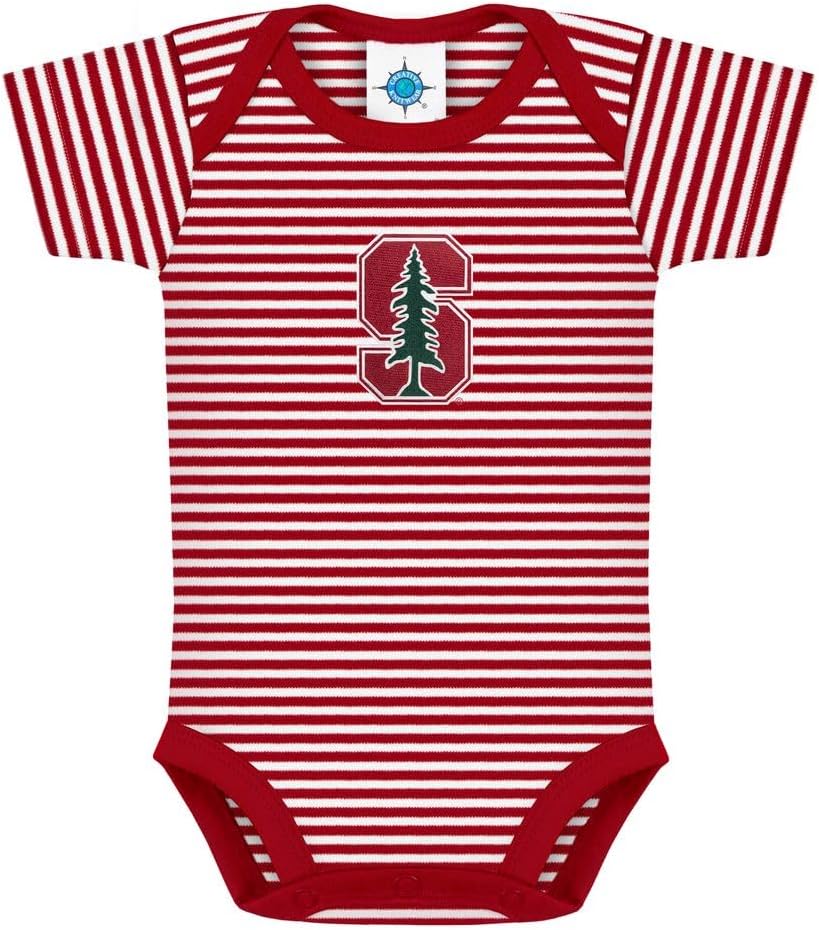 NCAA Infant Striped Bodysuit with Embroidered College Logo