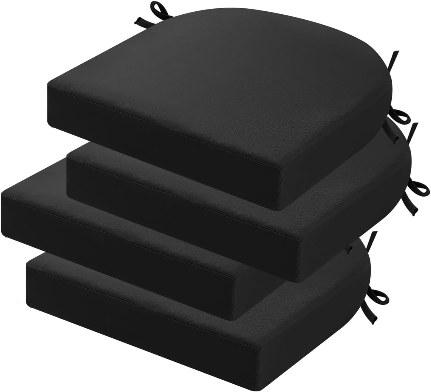 Outdoor Chair Cushions Set of 4 - Thick 19in x 19in x 3in
