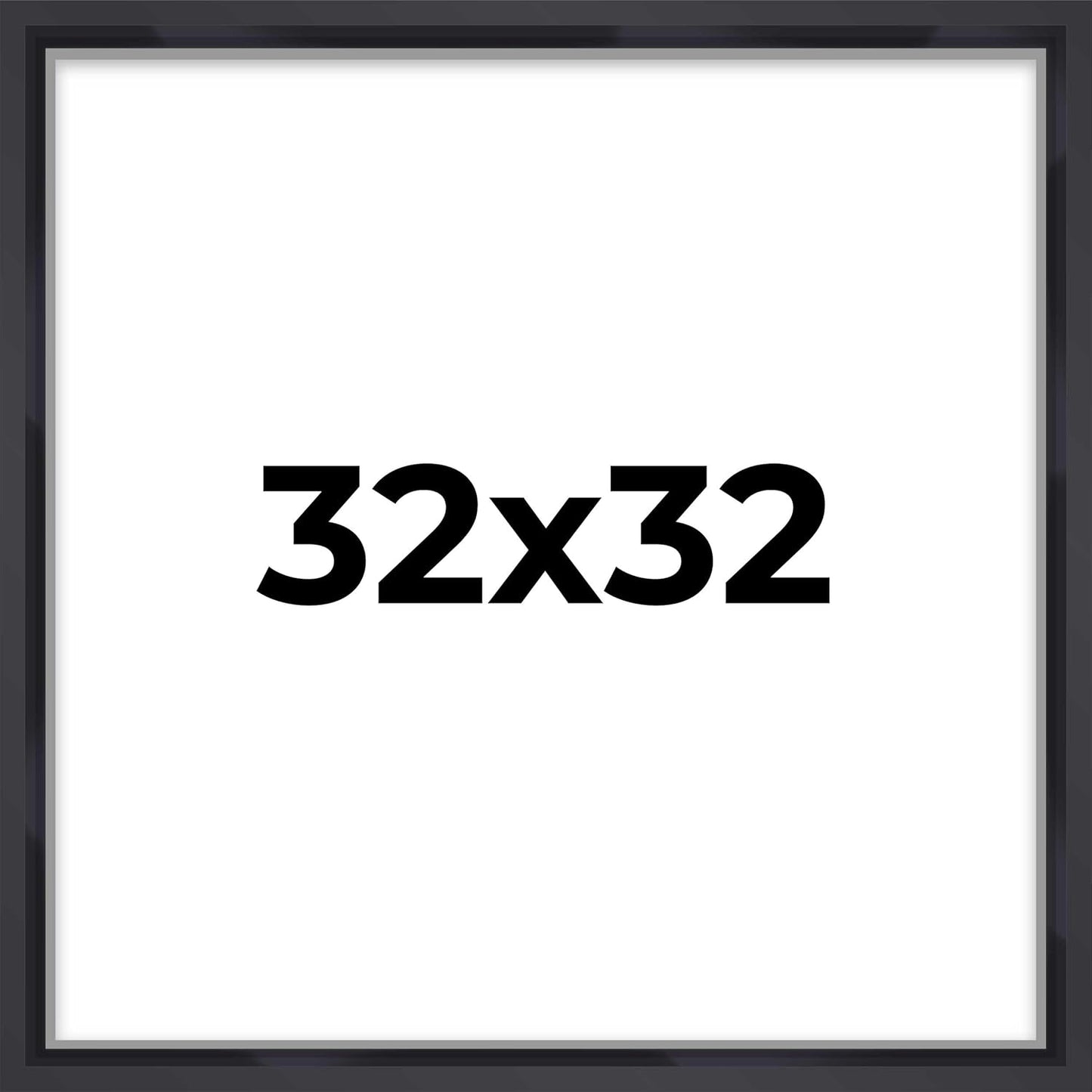 32x32 Shadow Box Frame with Black Finish for Art and Photos