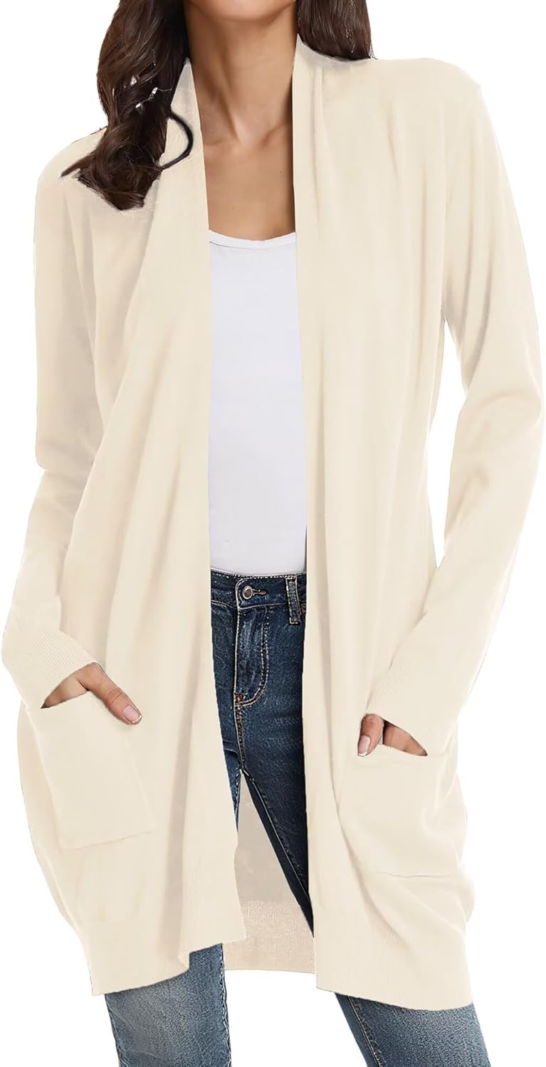 GRACE KARIN Women's Long Cardigan Sweater with Pockets