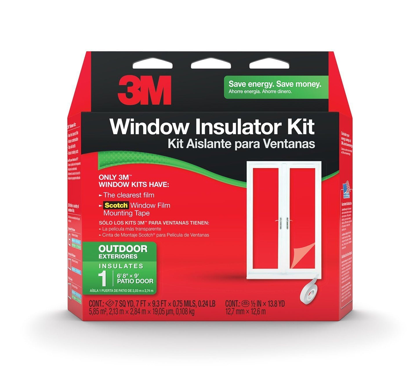 3M Outdoor Patio Door Clear Insulation Kit, Ultimate Window Protection