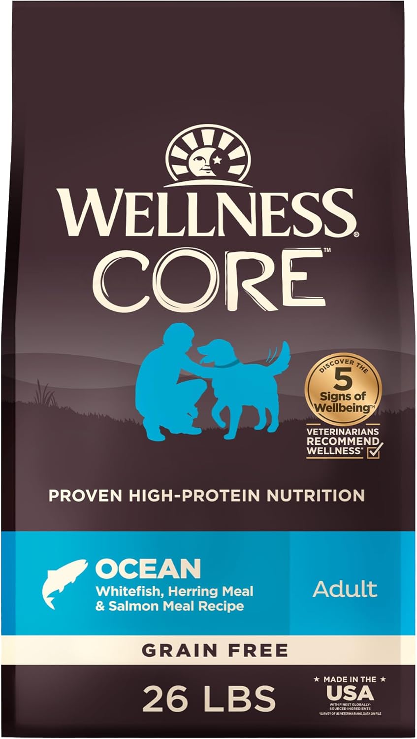 Wellness CORE Grain-Free Dry Dog Food with Ocean Whitefish & Salmon