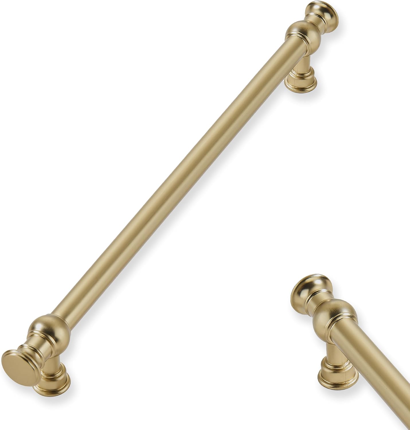 10-Pack 6in Brushed Brass Cabinet Pulls for Kitchen Hardware