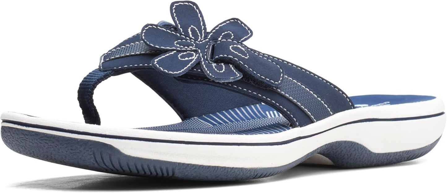 Clarks Women's Brinkley Flora Cloudsteppers Flip-Flops for Comfort