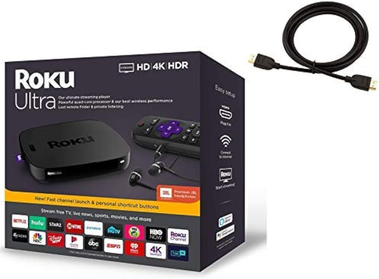 Roku Ultra Streaming Media Player 4K/HD/HDR for Ultimate Viewing
