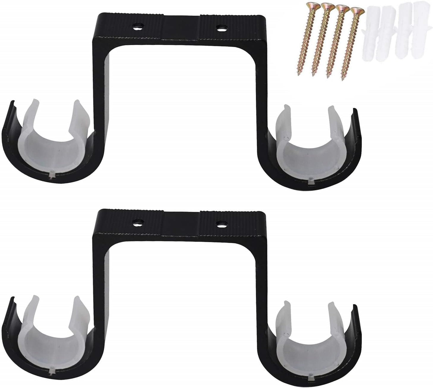 Black Aluminum Double Ceiling Brackets for Tiweio