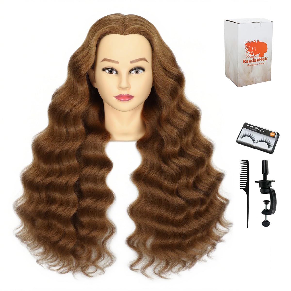 99% Human Hair Mannequin Head for Hairstyling Practice and Exams