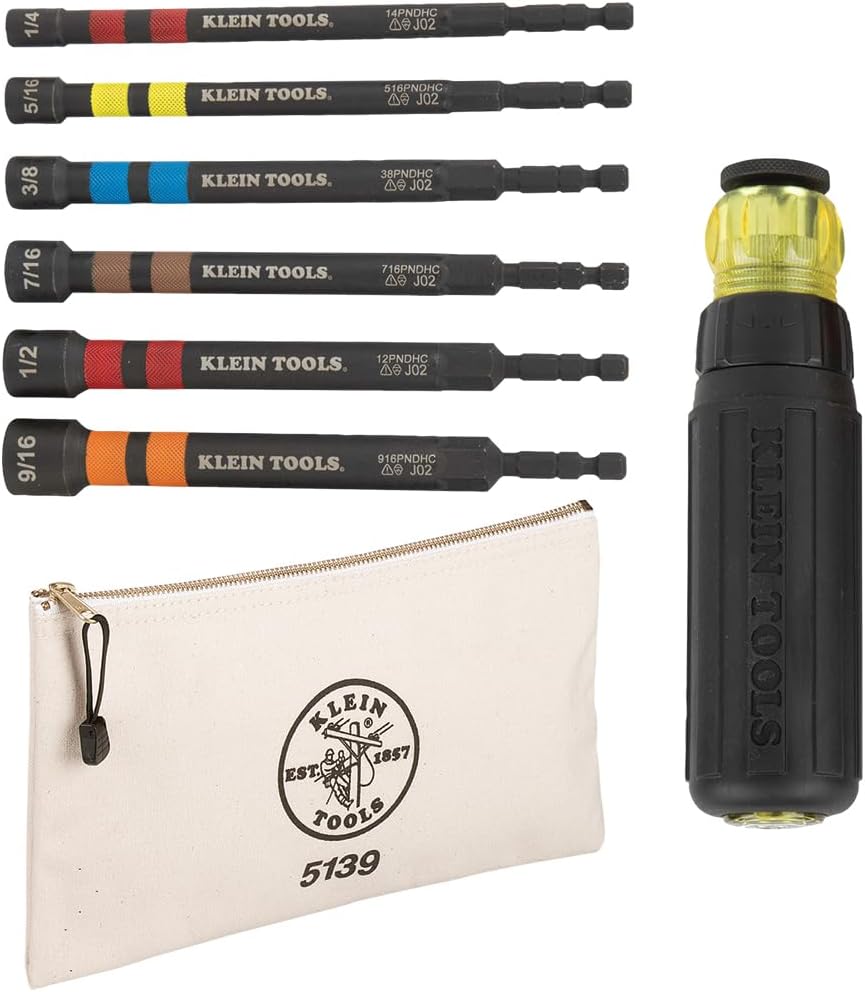 Klein Tools 80182 Ratcheting Impact-Rated Nut Driver Set