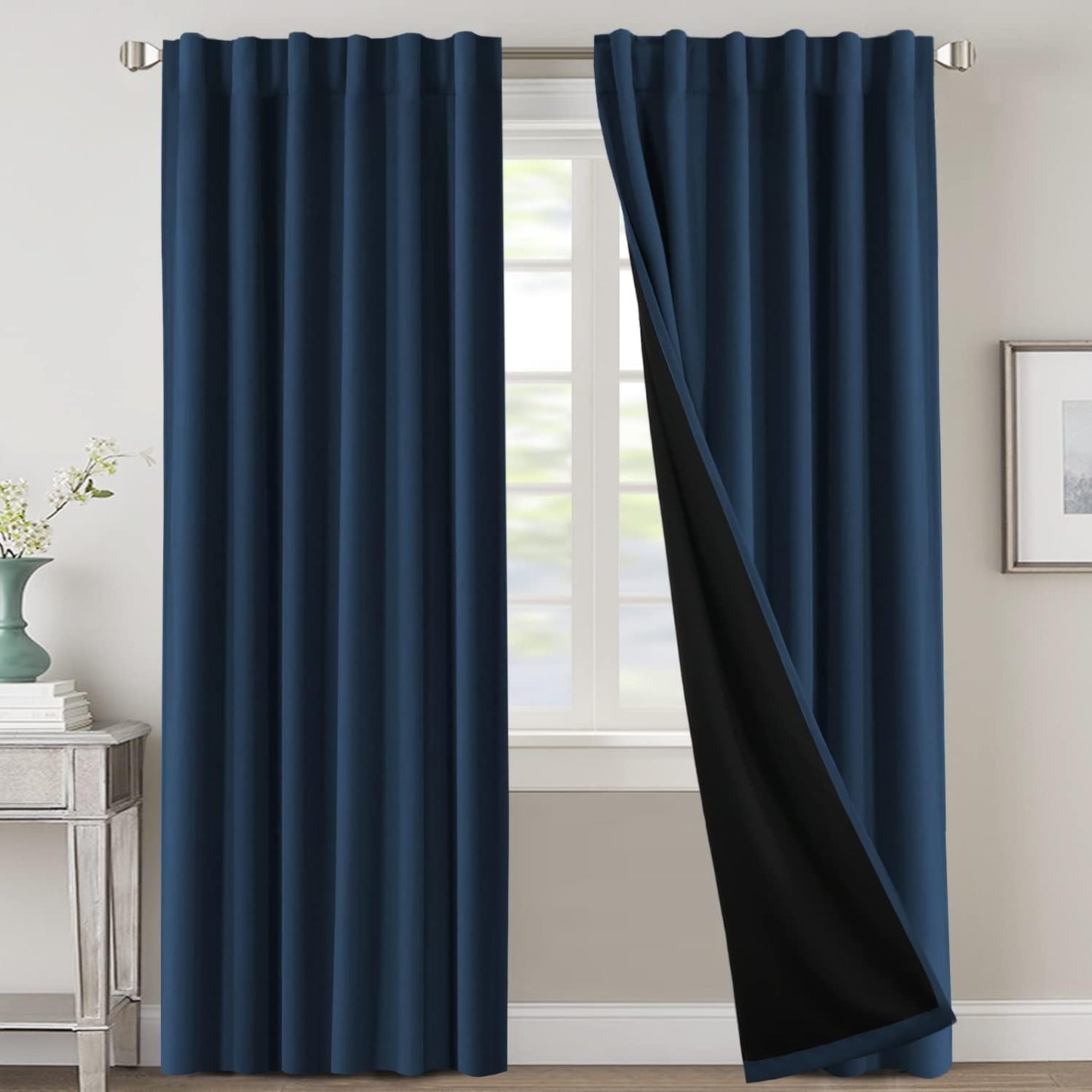 H.VERSAILTEX 100% Blackout Curtains for Bedroom and Living Room