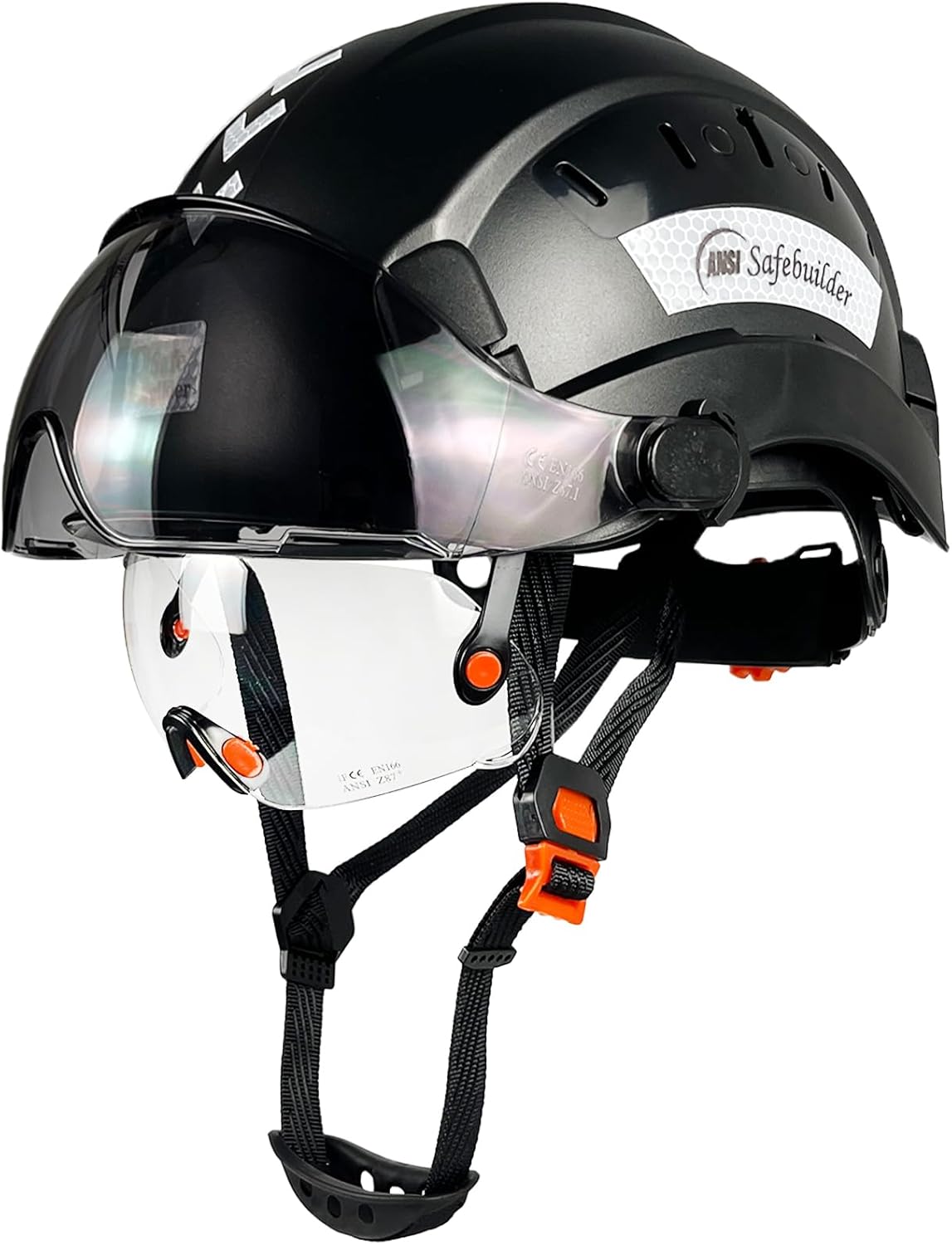 Construction Safety Helmet with Built-in Visor for Head Protection