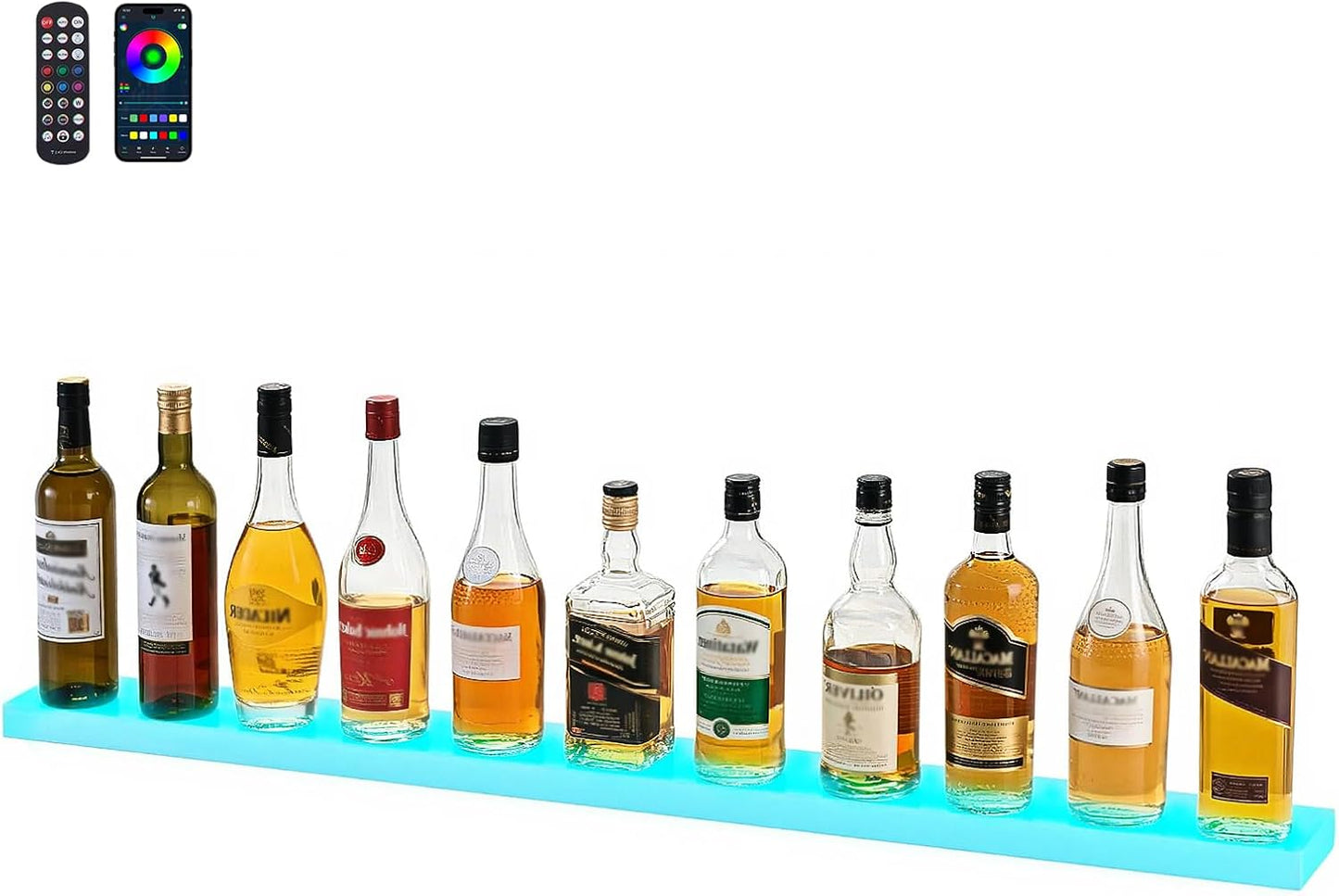 VEVOR LED Lighted Liquor Bottle Display for Home Bars and Parties