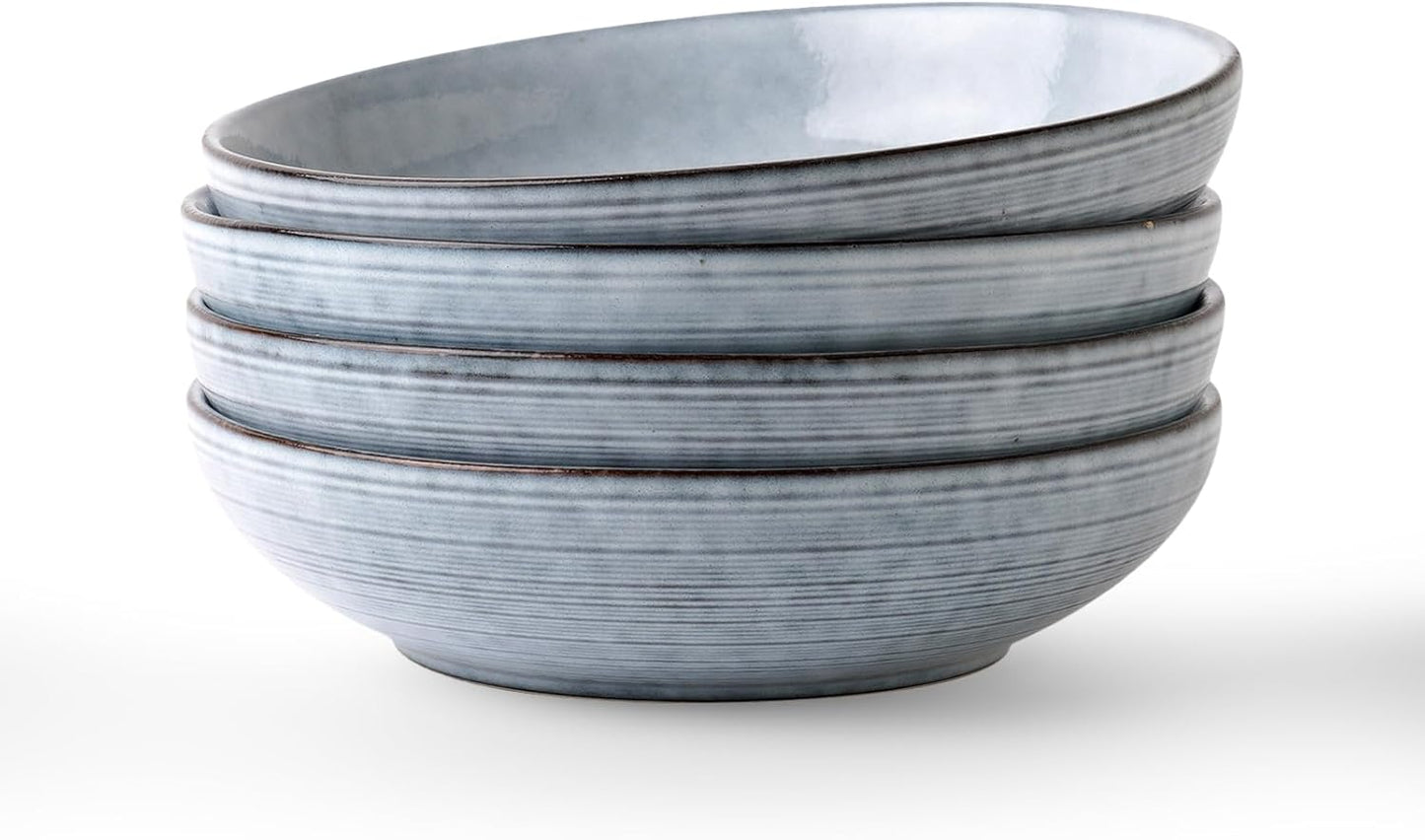 famiware Tempus Pasta Bowls Set of 4 - Versatile Kitchen Bowls