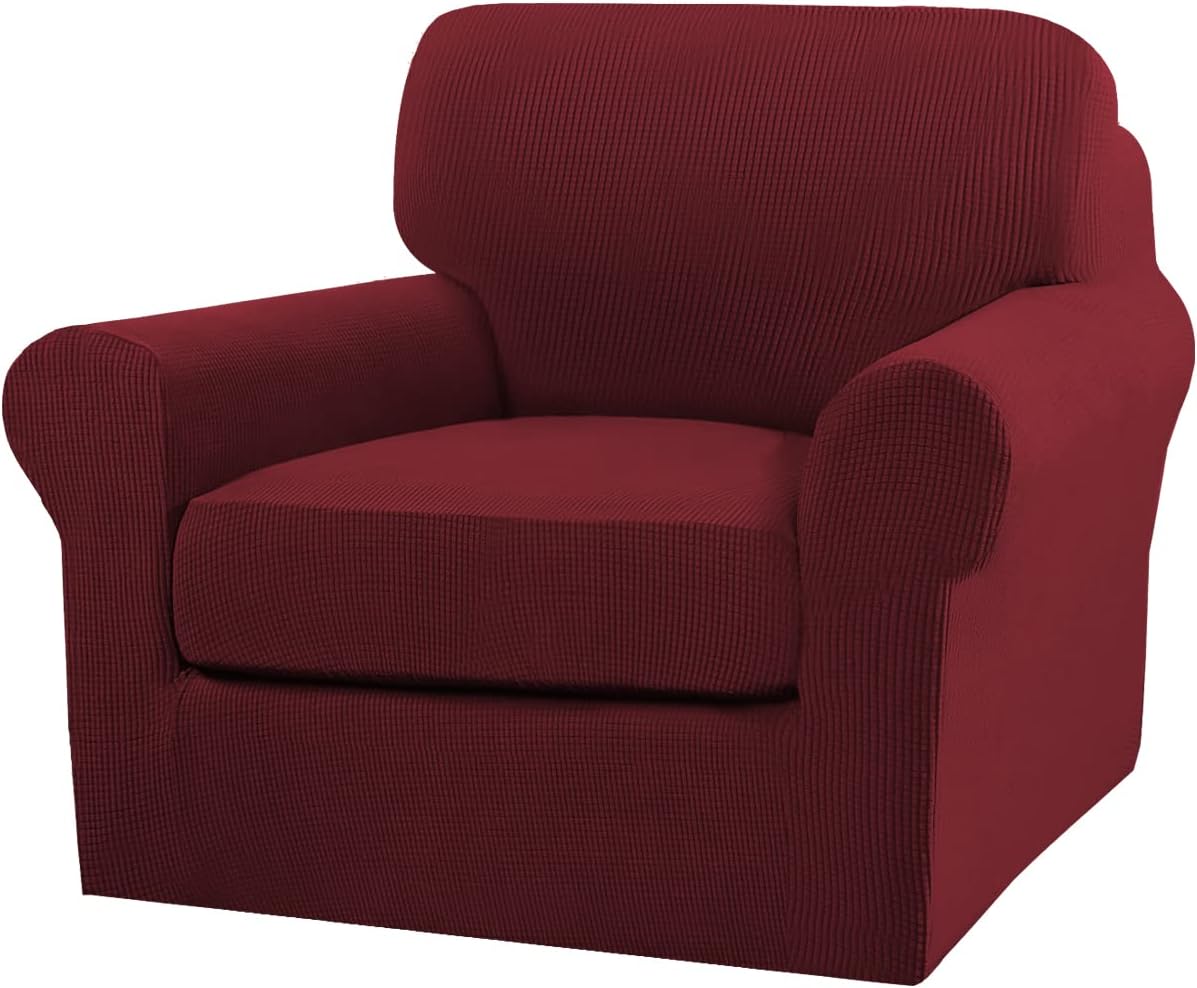 Turquoize 2 Piece Chair Covers for Living Room Armchair Sofa
