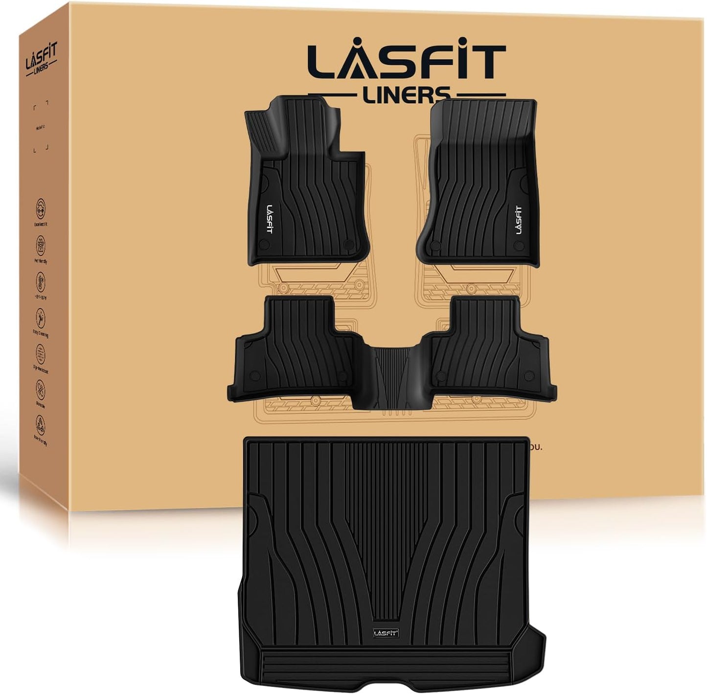 LASFIT Floor Mats for Mercedes Benz GLC SUV 2023-2026 Models