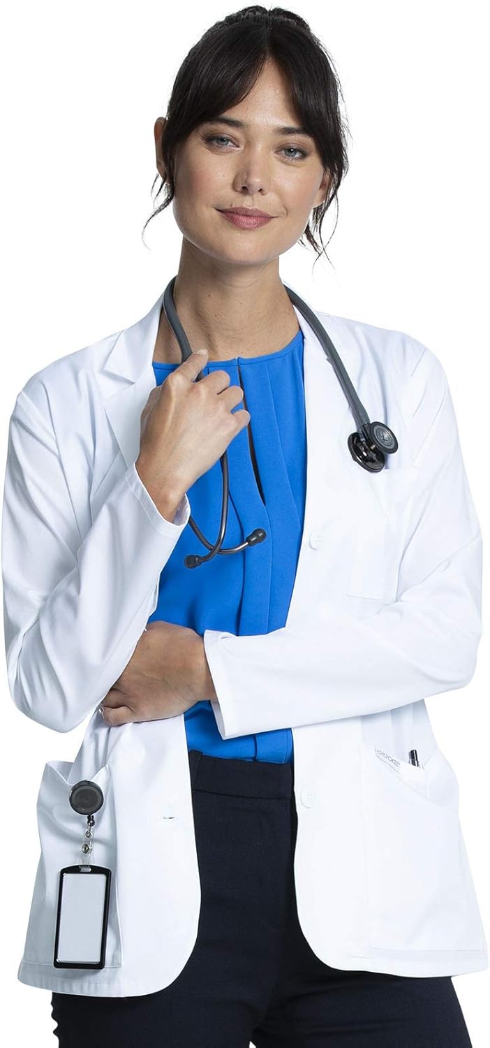 Cherokee Women's Lab Coat 28in Button Up Front Consultation Coat