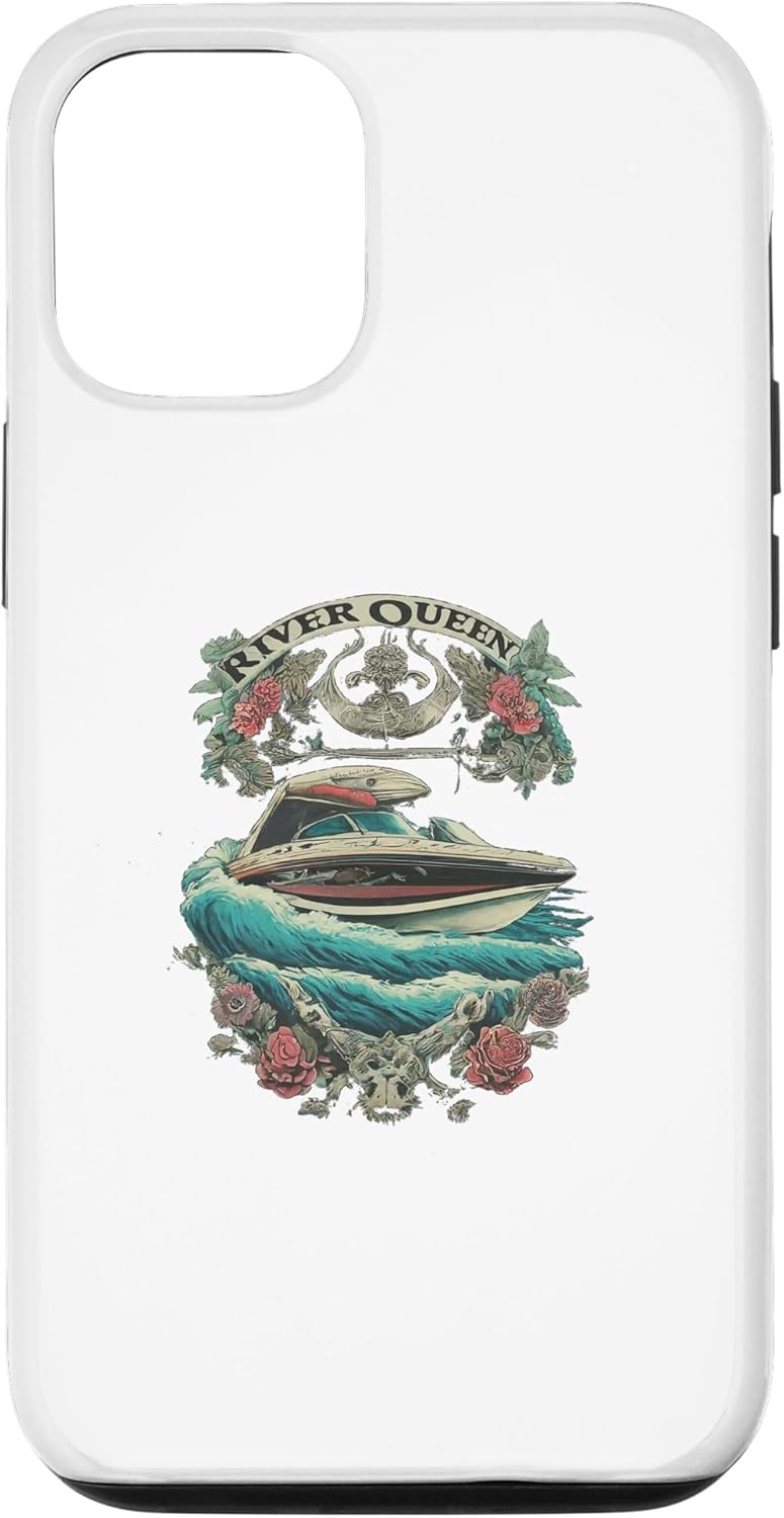 iPhone 15 Queen Ski Boat Case - Splashing Wave Design
