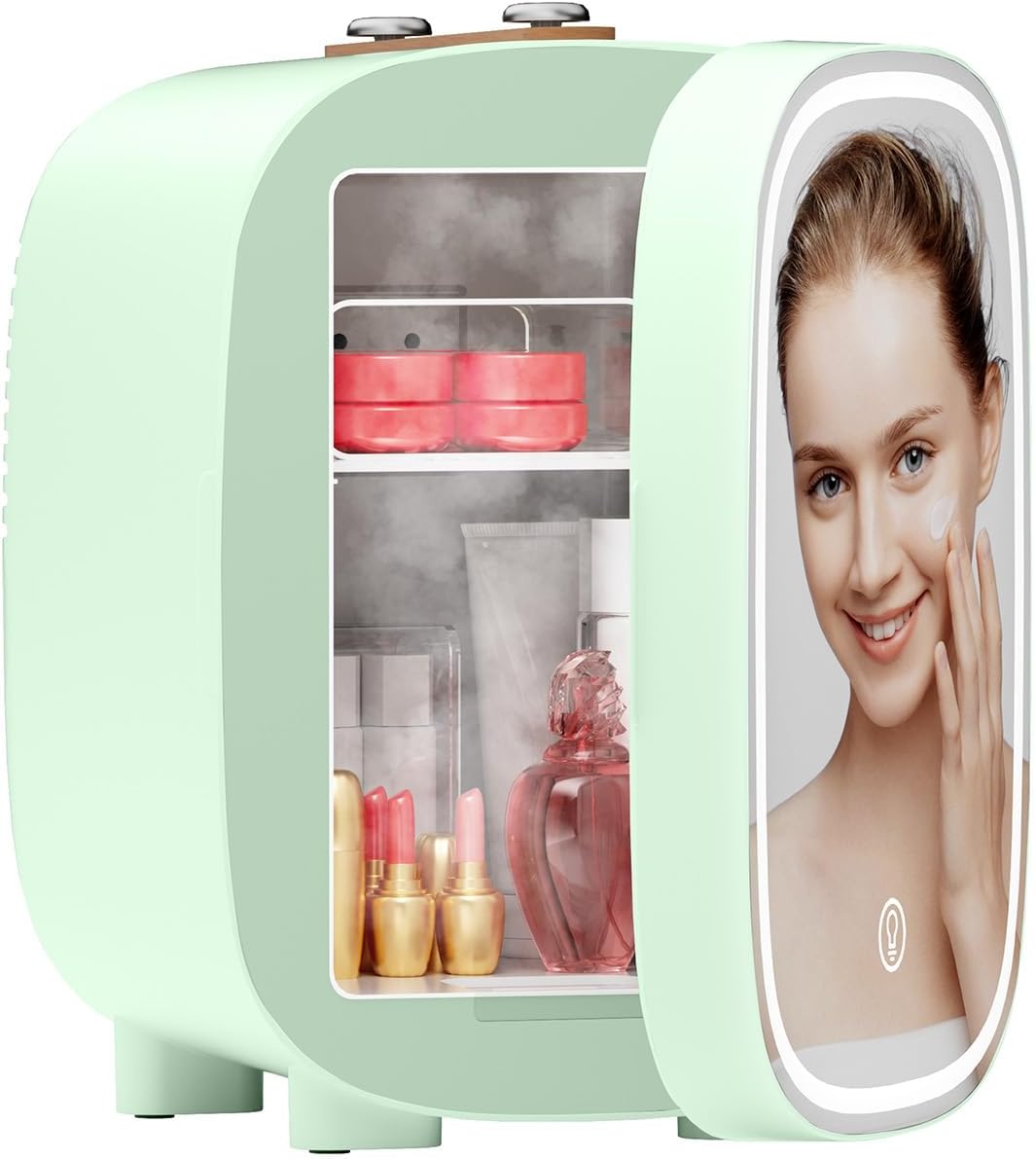 DF01A Skincare Fridge with LED Light Mirror for Beauty Needs