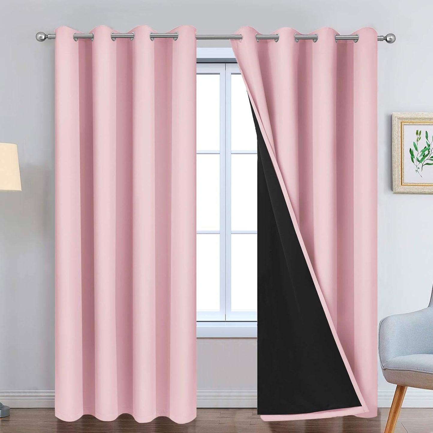 Yakamok Full Blackout Curtains for Bedroom and Living Room