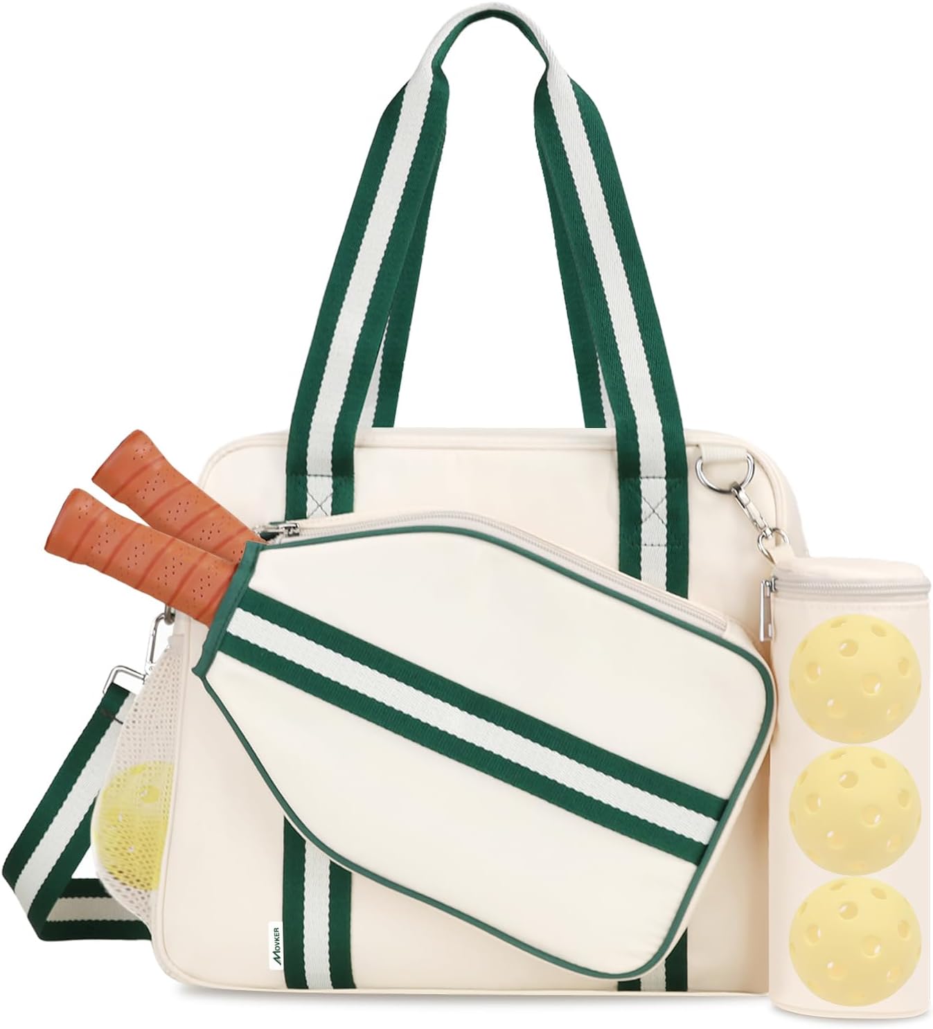 Pickleball Tote Bag with Paddle Cover and Adjustable Strap