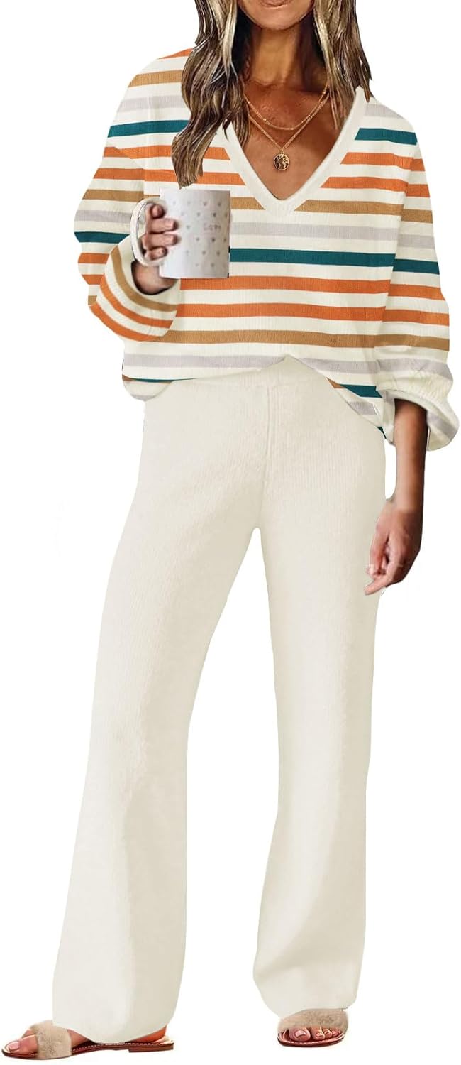 ETCYY NEW Womens 2 Piece Outfits Sweater Lounge Set Review