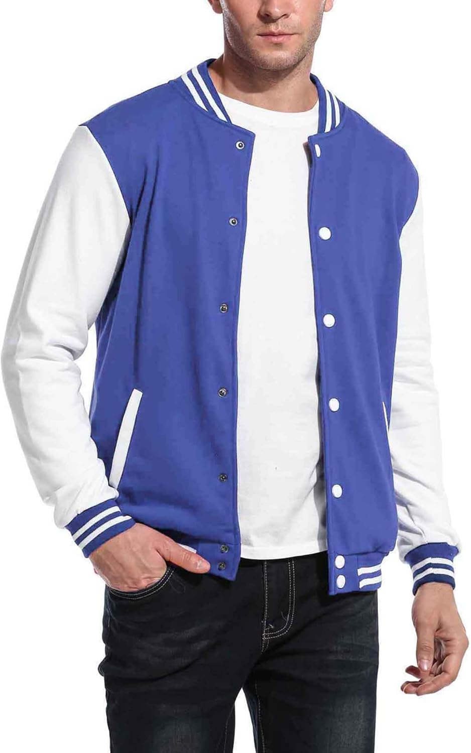 COOFANDY Men's Fashion Varsity Jacket for Casual Style