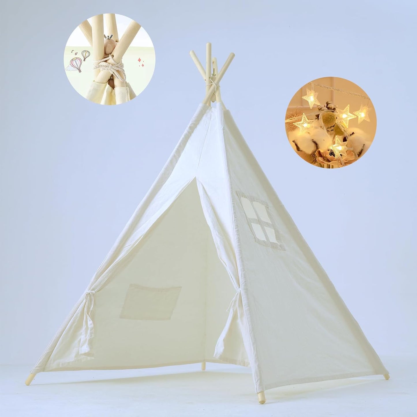 Magical Teepee Play Tent with Lights by Midook