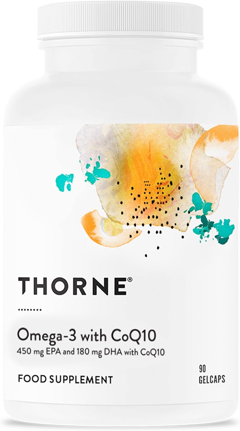THORNE Omega-3 with CoQ10 - Heart and Brain Health Support