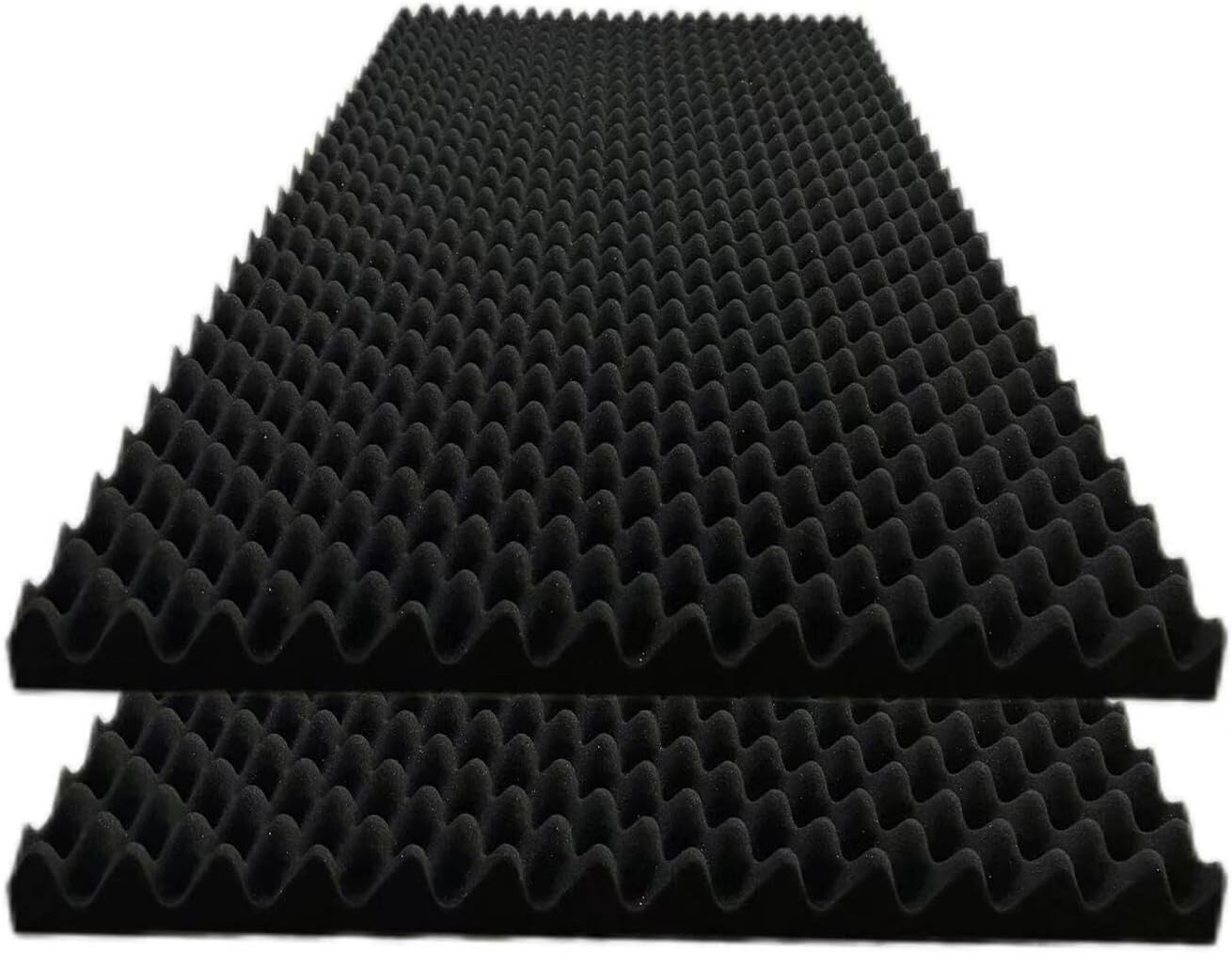2 Pack Egg Crate Foam Sound Proof Panels for Superior Acoustics